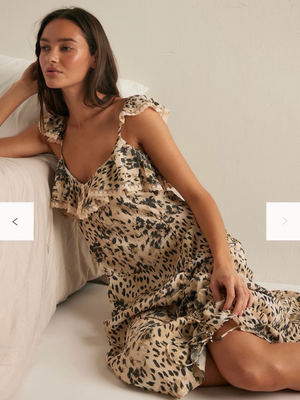 SPELL strappy snow leopard print maxi gown dress - Picture 3 of 5